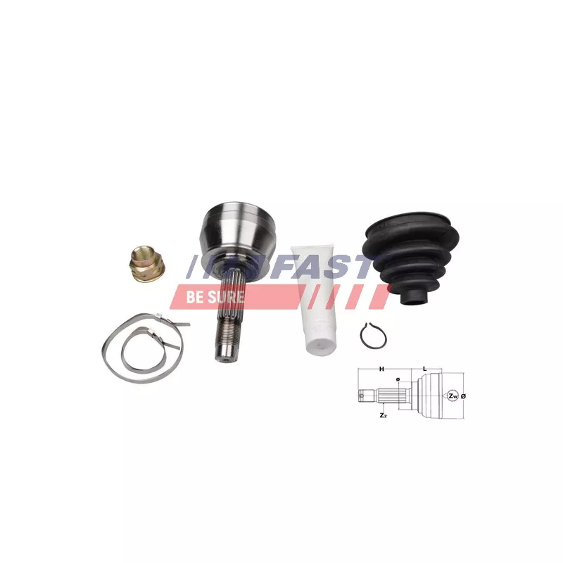 Embout de cardan avant (kit de réparation) FAST FT25076K