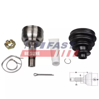 Embout de cardan avant (kit de réparation) FAST FT25087K