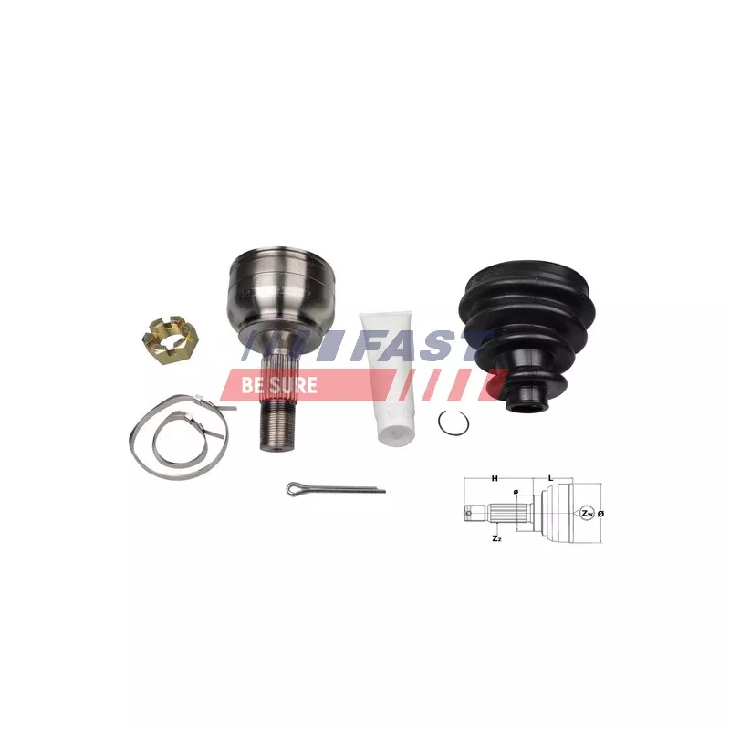 Embout de cardan avant (kit de réparation) FAST FT25087K