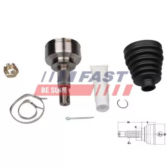 Embout de cardan avant (kit de réparation) FAST FT25090K