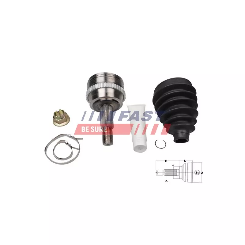 Embout de cardan avant (kit de réparation) FAST FT25092K