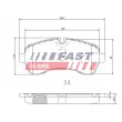 Jeu de 4 plaquettes de frein avant FAST FT29022 - Visuel 1