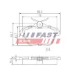 Jeu de 4 plaquettes de frein arrière FAST FT29040 - Visuel 1