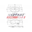 Jeu de 4 plaquettes de frein avant FAST FT29042 - Visuel 1