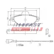 Jeu de 4 plaquettes de frein avant FAST FT29051 - Visuel 1