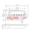 Jeu de 4 plaquettes de frein arrière FAST FT29104 - Visuel 1