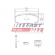Jeu de 4 plaquettes de frein arrière FAST FT29109 - Visuel 1