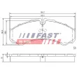 Jeu de 4 plaquettes de frein arrière FAST FT29121HD - Visuel 1