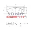 Jeu de 4 plaquettes de frein arrière FAST FT29153 - Visuel 1