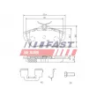 Jeu de 4 plaquettes de frein arrière FAST FT29154 - Visuel 1