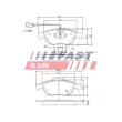 Jeu de 4 plaquettes de frein avant FAST FT29165 - Visuel 1