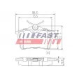 Jeu de 4 plaquettes de frein arrière FAST FT29515 - Visuel 1