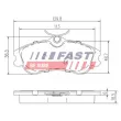 Jeu de 4 plaquettes de frein avant FAST FT29516 - Visuel 1