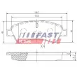 Jeu de 4 plaquettes de frein avant FAST FT29519 - Visuel 1