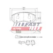 Jeu de 4 plaquettes de frein avant FAST FT29522 - Visuel 1