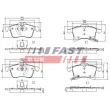 Jeu de 4 plaquettes de frein avant FAST FT29526 - Visuel 1