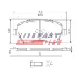 Jeu de 4 plaquettes de frein avant FAST FT29530 - Visuel 1
