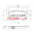 Jeu de 4 plaquettes de frein avant FAST FT29531 - Visuel 1