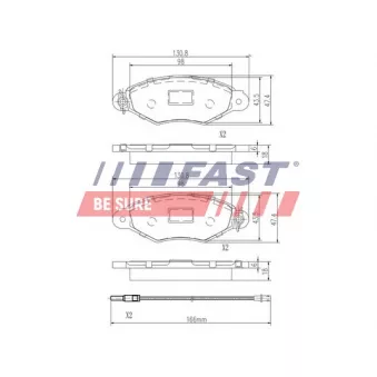 Jeu de 4 plaquettes de frein avant FAST FT29532