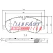 Jeu de 4 plaquettes de frein avant FAST FT29549 - Visuel 2