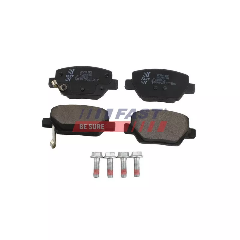 Jeu de 4 plaquettes de frein arrière FAST FT29553
