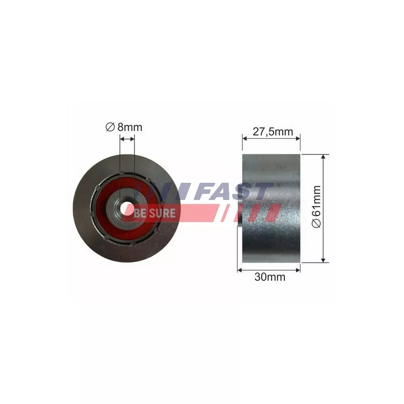 Poulie renvoi/transmission, courroie de distribution FAST FT44084