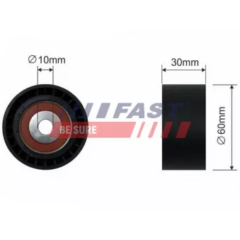 Poulie renvoi/transmission, courroie de distribution FAST FT44085