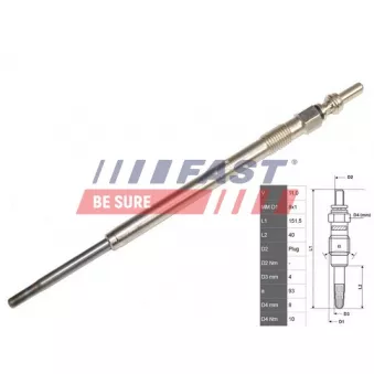 Bougie de préchauffage FAST FT82706