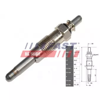 Bougie de préchauffage FAST FT82710