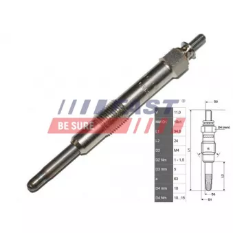 Bougie de préchauffage FAST FT82730