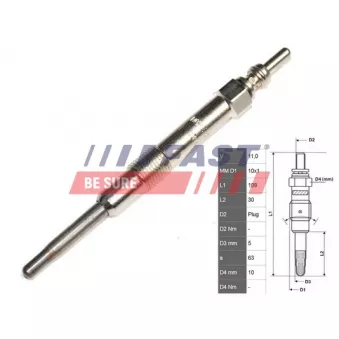 Bougie de préchauffage FAST FT82733