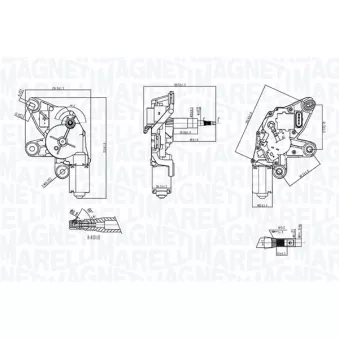 Moteur d'essuie-glace MAGNETI MARELLI 064371100010