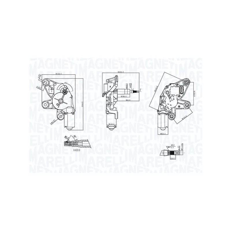 Moteur d'essuie-glace MAGNETI MARELLI 064371100010