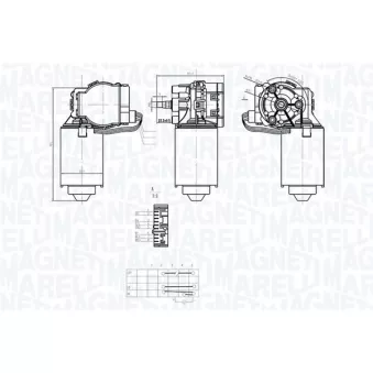 Moteur d'essuie-glace MAGNETI MARELLI 064373500010