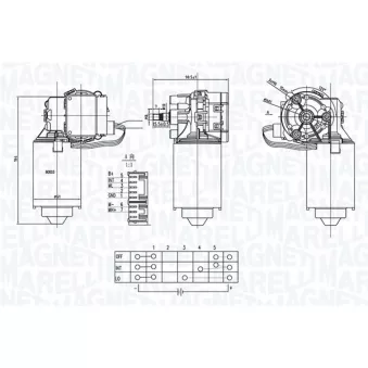 Moteur d'essuie-glace MAGNETI MARELLI 064373900010