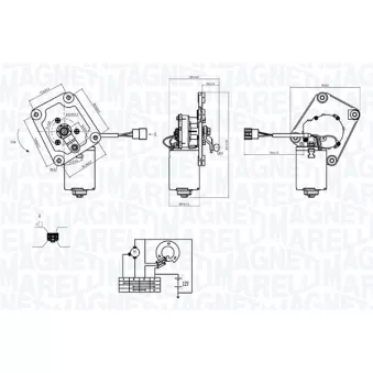 Moteur d'essuie-glace MAGNETI MARELLI 064374900010