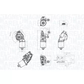 Moteur d'essuie-glace MAGNETI MARELLI 064375700010