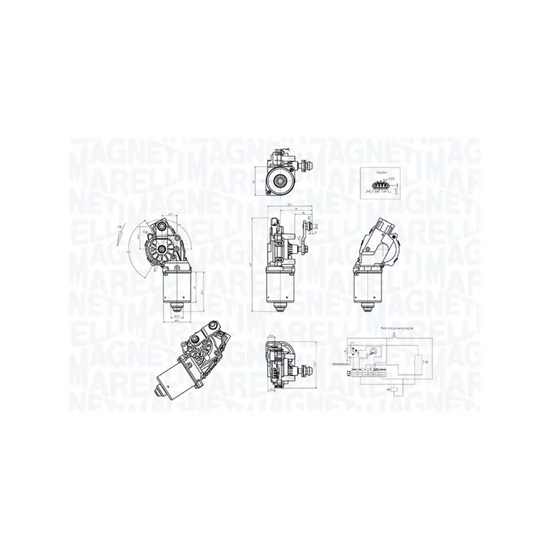 Moteur d'essuie-glace MAGNETI MARELLI 064375700010