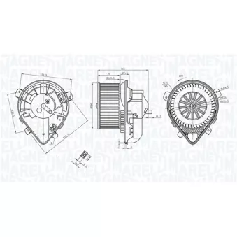 Pulseur d'air habitacle MAGNETI MARELLI 069412403010