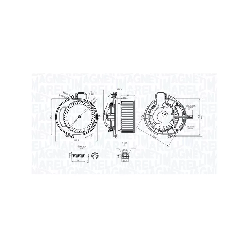 Pulseur d'air habitacle MAGNETI MARELLI 069412722010