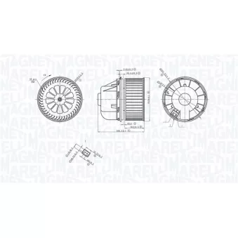 Pulseur d'air habitacle MAGNETI MARELLI 069412729010