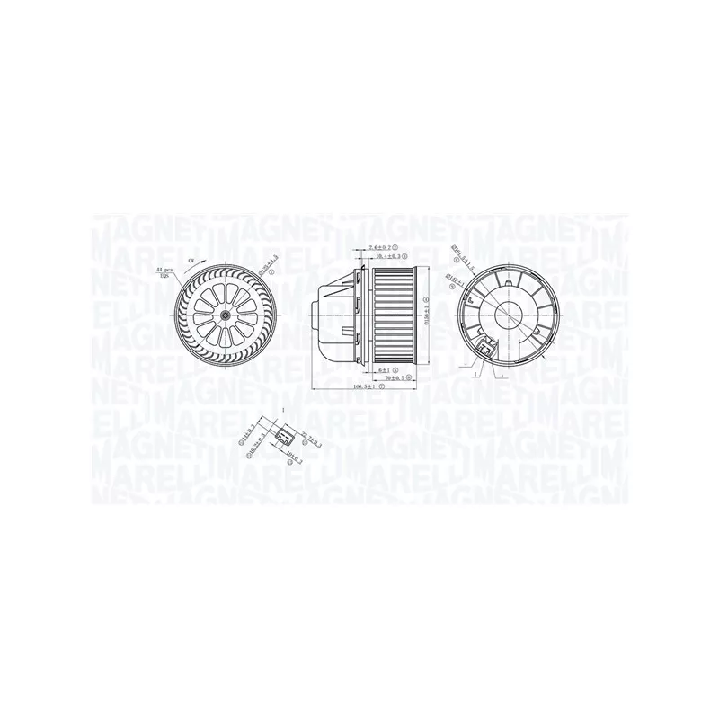 Pulseur d'air habitacle MAGNETI MARELLI 069412729010