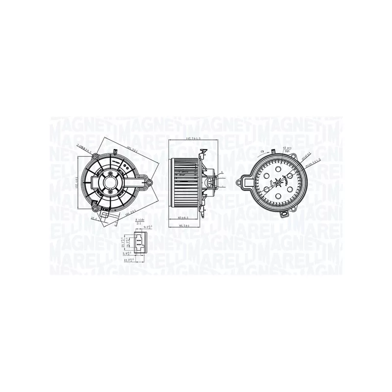 Pulseur d'air habitacle MAGNETI MARELLI 069412733010