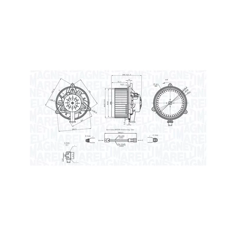 Pulseur d'air habitacle MAGNETI MARELLI 069412742010