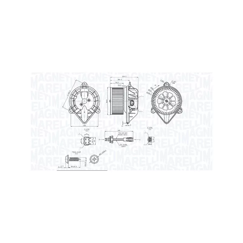 Pulseur d'air habitacle MAGNETI MARELLI 069412753010
