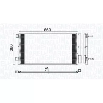 Condenseur, climatisation MAGNETI MARELLI 350203100400
