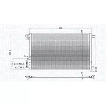 Condenseur, climatisation MAGNETI MARELLI 350203100500