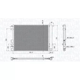 Condenseur, climatisation MAGNETI MARELLI