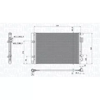 Condenseur, climatisation MAGNETI MARELLI 350203100800