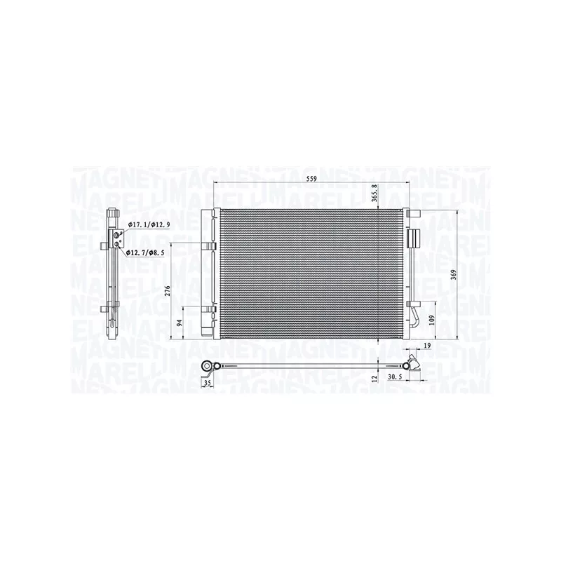 Condenseur, climatisation MAGNETI MARELLI 350203100800